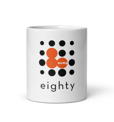ASMP 80th Anniversary White Glossy Mug